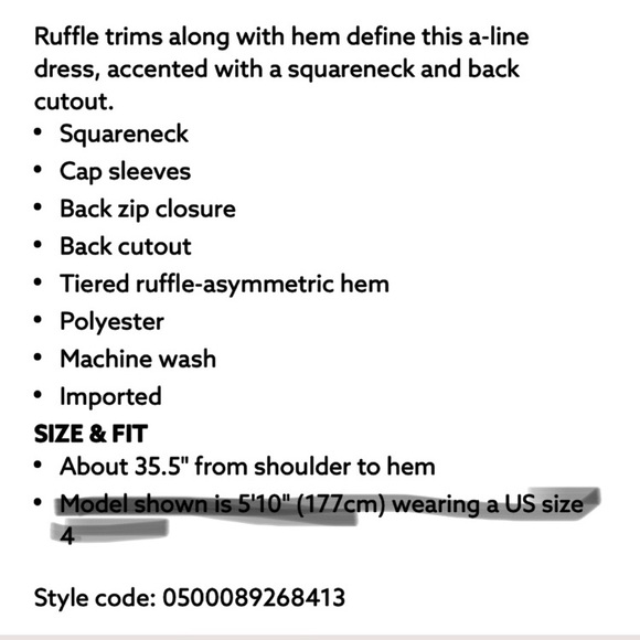 BCBGmaxazria ruffled A line dress! - Picture 4 of 4